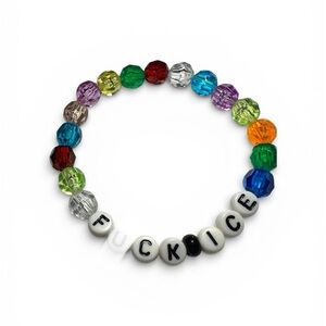 Abolish ICE beaded bracelet
